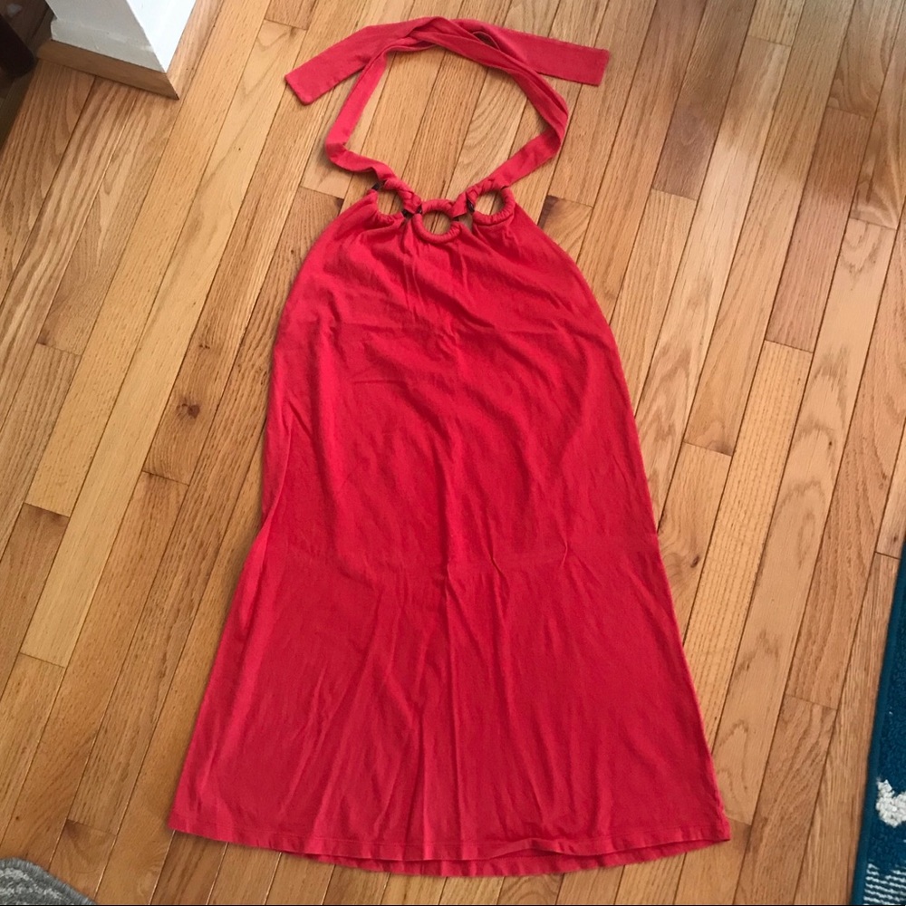 Old Navy Red Halter Dress